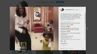 Michelle Obama Meets, Dances With Toddler Who Was Mesmerized By Her Portrait