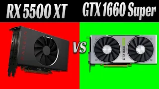 AMD RX 5500 XT vs Nvidia GTX 1660 Super: 1080p, 1440p, 2160p [4K]. 8 games, 24 tests