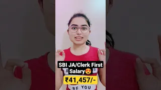 SBI JA/Clerk First Salary😍 @Shivanikeswani | ZERO #shorts