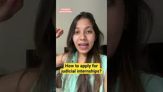 How to apply for Judicial Internships? #shorts #youtubeshorts #lawschool #law