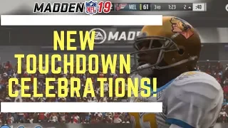 Madden 19  NEW Touchdown Celebrations! | New Hall of Fame Teams Revealed