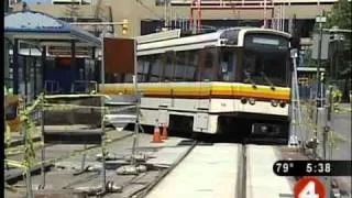 Metro train derailed by malfunction