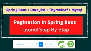 Pagination in Spring Boot Tutorial | Spring Mvc ,Data JPA,Thymeleaf, Mysql | Spring Boot Tutorial