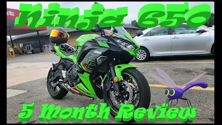 StreetMotoZ - 5 Month Review of a 2023 Ninja 650 - 57.8 MPG!