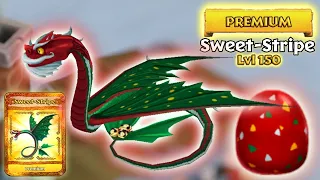 Sweet-Stripe (New Premium Slitherwing) Max Level 150 Titan Mode | Dragons: Rise of Berk