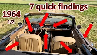 How to identify a REAL 1964 1/2 Mustang with interior specifications | Avoid being deceived