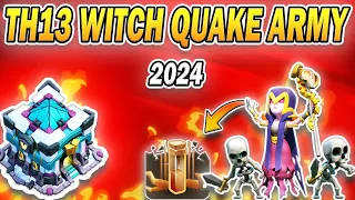 TH13 Witch Quake Attack Strategy 2024 | Easiest Town Hall 13 Attack Strategy (Clash of Clans)