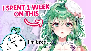 How I Made Myself a VTuber! 🌸💚  [Part 1: Drawing the Model]