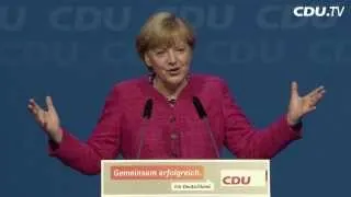 Angela Merkel: „Geben Sie beide Stimmen der CDU!"