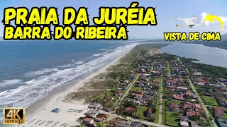 PRAIA DA JUREIA BARRA DO RIBEIRA VISTA DE CIMA IMAGENS DE DRONE
