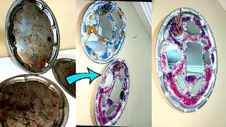 How to transformed an old serving trays to a unique wall decor