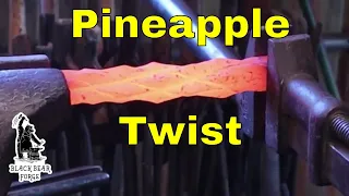 Pinapple twist - using the Fly Press - ornamental blacksmithing