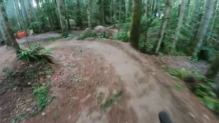 Hitting the big jumps on Flying Squirrel at Duthie