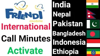 Friendi Sim International Call Minutes | India Nepal Pakistan Bangladesh Indonesia | Video In Hindi