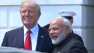 Trump welcomes Indian PM Modi at White House