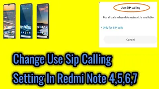 How to change sip calling setting in redmi note 4,5,6,7.