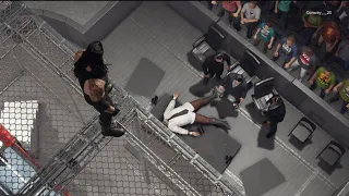 WWE 2k23 Undertaker throws Mankind off the top of the Hell in a Cell-June 28, 1998: King of the Ring