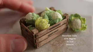 Miniature Crate with Veggies + Printing on Wood