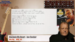 🎻 Unchain My Heart - Joe Cocker Bass Backing Track with chords and lyrics