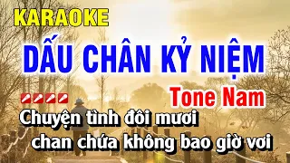 Dấu Chân Kỷ Niệm Karaoke Tone Nam Nhạc Sống | Nguyễn Duy