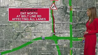 Addison, TX: Crash shuts down northbound Dallas North Tollway