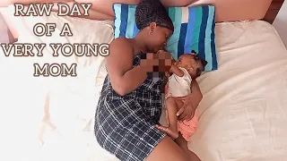 SILENT VLOG | RAW DAY OF A VERY YOUNG STAY AT HOME MOM OF 3 GIRLS  LIVING IN LAGOS NIGERIA