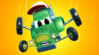 Supernáklaďák Traktor přistane na lešení Město Aut - Animák o náklaďácích pro dět