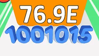 NUMBER MASTER / NUMBER MERGE RUN / 3D — 1 MILLION vs 76.9E High Score (Max Level)