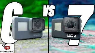 GoPro Hero 7 Black VS GoPro Hero 6 Black!  MONSTER ACTION CAMERA BATTLE!