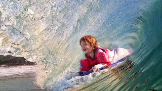 Adley Learns to BOOGiE BOARD!!  Beach Day in the Sand, catching Crabs, and a Hawaii Dance Battle 🏝️