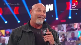 Goldberg challenges Drew McIntyre to a title match at the Royal Rumble