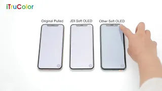 Comparison for iPhone 11 Pro Screen original pulled v.s.  JDI soft OLED v.s.  Other Soft OLED