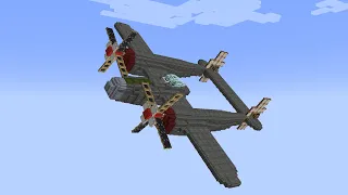 Working P 38 in Modded Minecraft - Create Clockwork