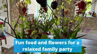 Fun food and flowers for a relaxed family party