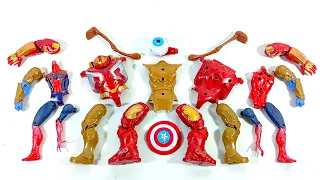 avengers superhero toys.. hulk buster vs thanos armor vs iron spiderman vs siren head.. merakit..