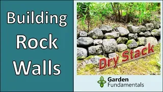 Building Stone Retaining Wall 🔨🏗// Simple DIY Dry Stack Raised Bed