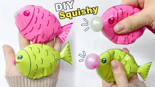 Cách làm Squishy con Cá thổi bong bóng/ DIY paper Squishy/ Liam Channel