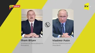 Prezident İlham Əliyevlə Vladimir Putin arasında telefon danışığı olub