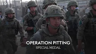 The Prime Minister welcomes a special medal awarded to Armed Forces involved in Operation PITTING