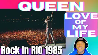 FIRST TIME REACTION TO | QUEEN - LOVE OF MY LIFE | ROCK IN RIO 85