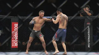 UFC 256 Tony Ferguson vs Charles Oliveira Full Fight Highlights | UFC Flyweight (UFC 4)