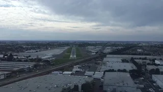 Landing at Fullerton, CA airport (KFUL) in an Agusta A109A Mark II helicopter...