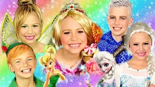Disney Princess Makeup and Costumes Compilation! Elsa, Jack Frost, Rapunzel, and Tinkerbell Makeup!