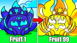Every Fruit I Eat UPGRADES For 24 Hours in Blox Fruits