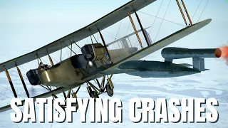Satisfying Airplane Crashes & V-1 VS WW1 V260 | IL-2 Sturmovik Flight Simulator Crashes