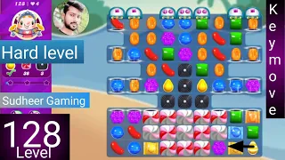 Candy crush saga level 128 । No boosters ।  Hard level । Candy crush 128  help। Sudheer Gaming