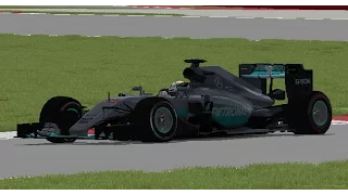 rFactor F1 AL 2016 : messy lap with Merc on Silverstone