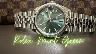 Hottest Rolex Datejust Mint Green - unboxing