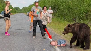 The Family Couldn't Stop Screaming When They Realized What The Bear Is Doing To The Baby