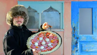 Cooking Pizza On The Sadj | Best Campfire Pizza !